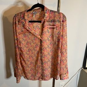 KUT from the Kloth Sheer Button Up Blouse - Size Small